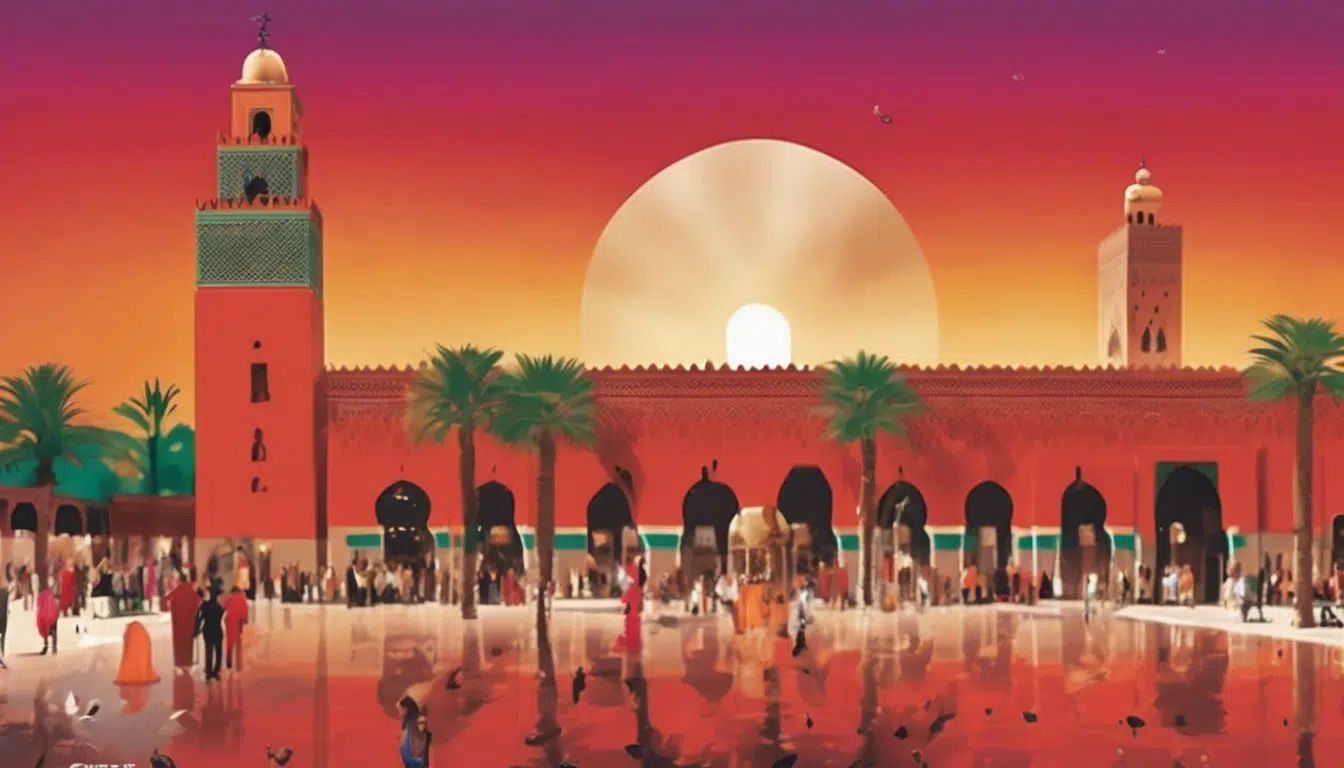 plongez dans l'univers fascinant de marrakech avec notre affiche unique. découvrez les secrets enchanteurs de la ville rouge, de ses souks colorés à ses palaces majestueux. une invitation à explorer la culture et l'histoire d'une destination incontournable.