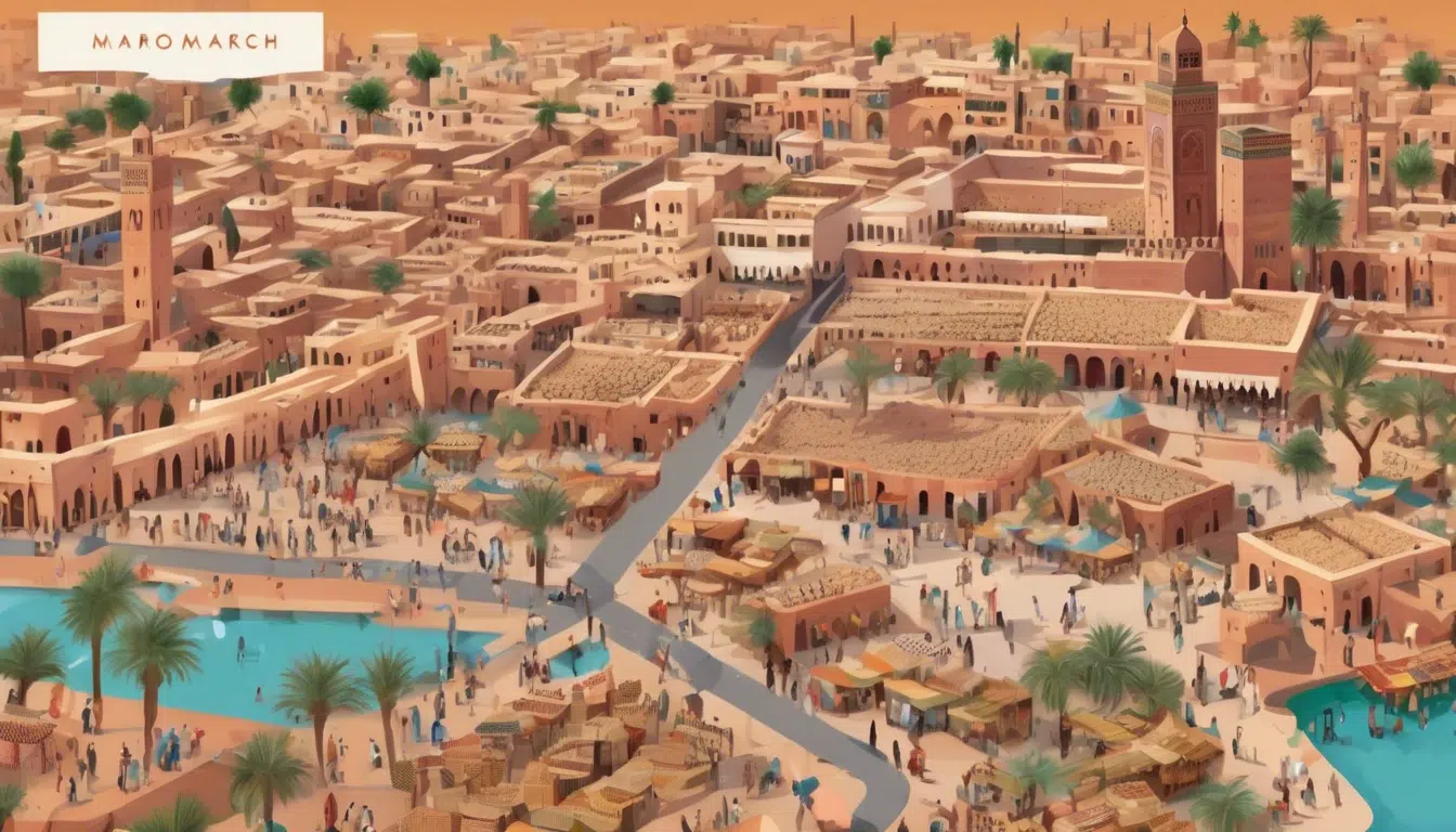 découvrez la carte de marrakech, votre guide indispensable pour explorer le maroc. plongez au cœur de cette ville fascinante, son patrimoine culturel, ses souks animés et ses incontournables. préparez votre voyage et optimisez votre expérience grâce à notre carte détaillée.